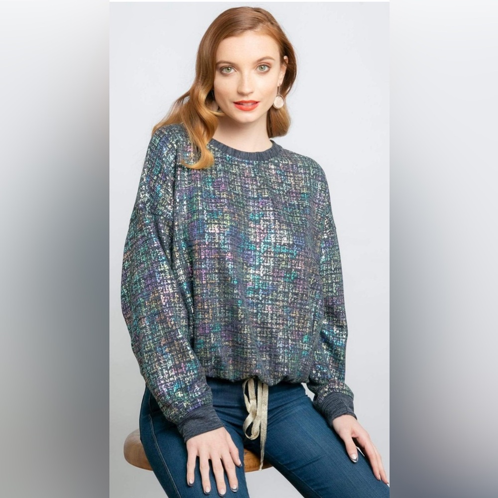 Anthropologie Jackson Shimmer Sweatershirt